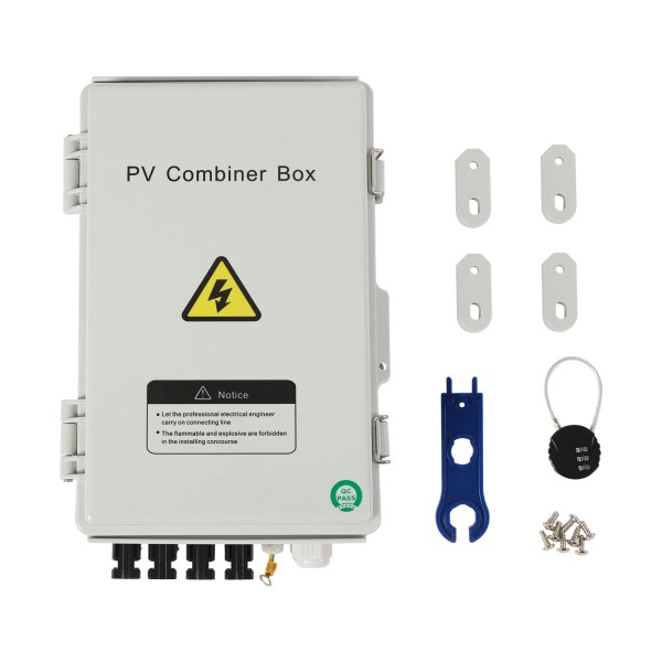 TBvechi 4 String Solar Combiner Box PV Combiner Circuit Breaker