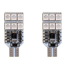 KIMISS Luces LED RGB para autos, 16 colores, control remoto, 2x T10 168 194 2825 W5W, iluminación interior y decoración