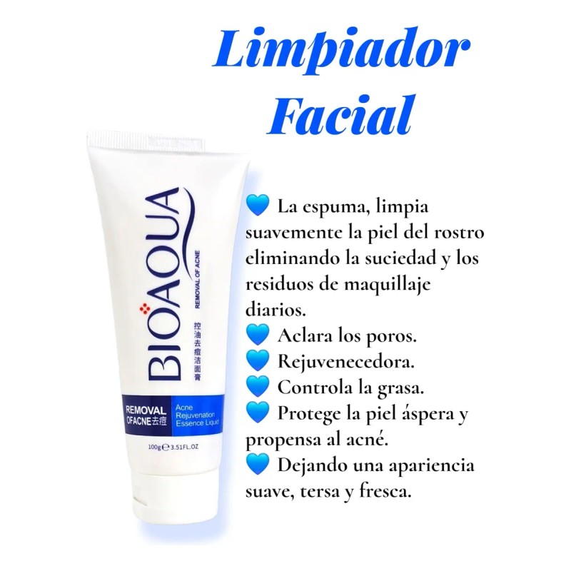 Kit Antiacné Bioaqua Crema Suero Facial Piezas