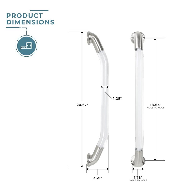 Manufacturers' Select ITC Formed 20” LED Lit IllumaGrip Assist Handle