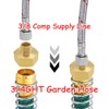 Uenede 2PCS Water Line Adapter, 3/4"GHT Male to 3/8" Compression