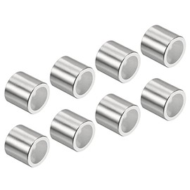 PATIKIL Inline Axle Bearing Spacers, 8 Pack Skates Speed Spacer Hardware Aluminum for 8mm Axle Roller, Silver