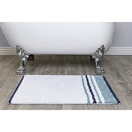 BALTIC LINEN COMPANY, Waves Bath Rug, Blue