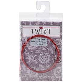 ChiaoGoo 7522-S Twist Lace Interchangeable Cables, 22-Inch ,Small, Red