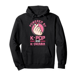 Powered by K-pop and K-Drama Kpop Merch Merchandise Gift Pullover Hoodie