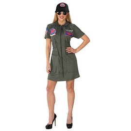 Rubie's Women's (Classic Movie) Deluxe Top Gun Costume Dress, as Shown, Large
