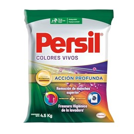 Persil - Detergente en Polvo Colores Vivos 4.5KG para Ropa Accin Profunda Plus, Remueve Manchas Difciles, Control de Olores, Frescura Duradera,...    