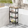 OKZEST Utility Slim Storage Cart, 4 Tier Small Rolling Kitchen