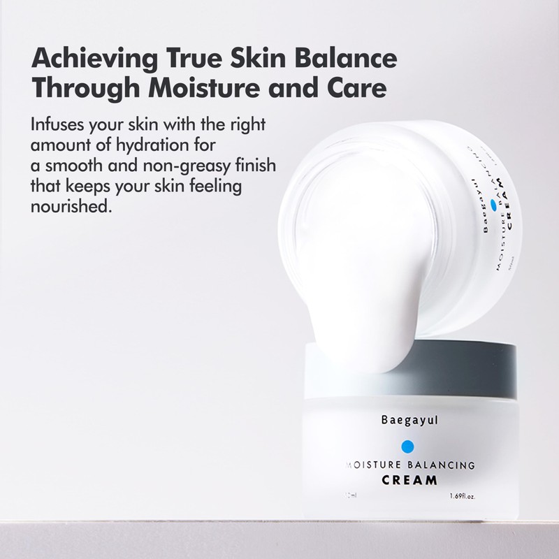 Baegayul Moisture Balancing Cream - Lightweight Face Moisturizer for All