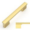 Amerdeco 10 Pack Brushed Gold Cabinet Pulls 4 Inch(102MM) Hole