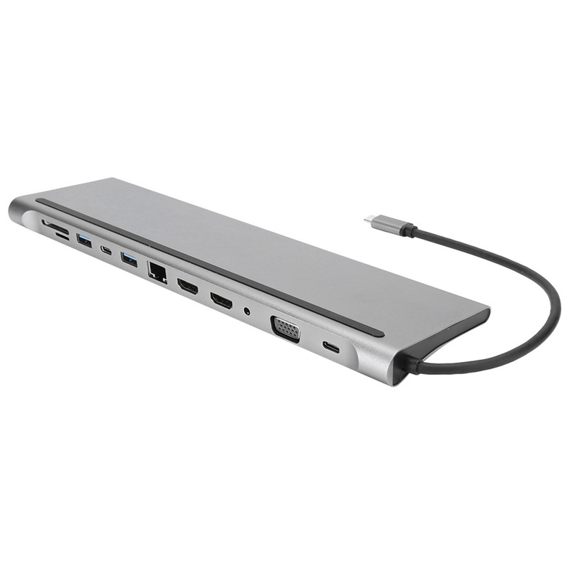 12‑in‑1 Docking Type‑C to Dual HDMI Same Screen Display USB