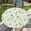 Outdoor Round Tablecloth with Elastic Band Diameter 60 Inches -