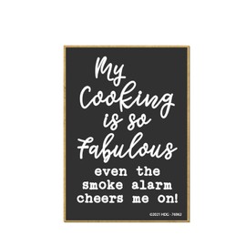 Honey Dew Gifts, My Cooking is so Fabulous Even The Smoke Alarm Cheers Me On, 2.5 Inches by 3.5 Inches, Made in USA, Mom Magnet, Refrigerator Magnets, Decorative Magnets, Funny Magnets, Funny Fridge