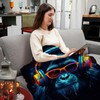 JKMBN Graffiti Game Cool Pop Gorilla Throw Blanket, Funny Monkey