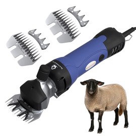 Sheep Shears Electric Clippers 2500RPM, 6-Speed Control - Heavy Duty Livestock Grooming Kit for Sheep, Goats, Alpacas, Llamas - Case, Low Vibration, 18.3ft Cord (2 Blades Included)