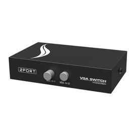 ES-Tune VGA Switcher, Bi-Directional Support, 2 Inputs, 1 Output, 1 Input, 2 Outputs, Manual Switch, Full HD Compatible, No Power Required, For Conference Rooms, Classrooms, Home Use