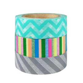 allydrew Vintage Damask Masking Tape Japanese Washi Tape, Set of 3