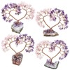 mookaitedecor Love Heart Crystal Stone Tree with Natural Amethyst Grape