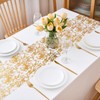 CHUQING Gold Table Runner 11x591 Inches,Gold Party Table Decorations Centerpiece,Gold
