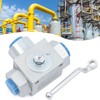 3 Way Hydraulic Ball Valve, 3/4 in NPT Female Hydraulic