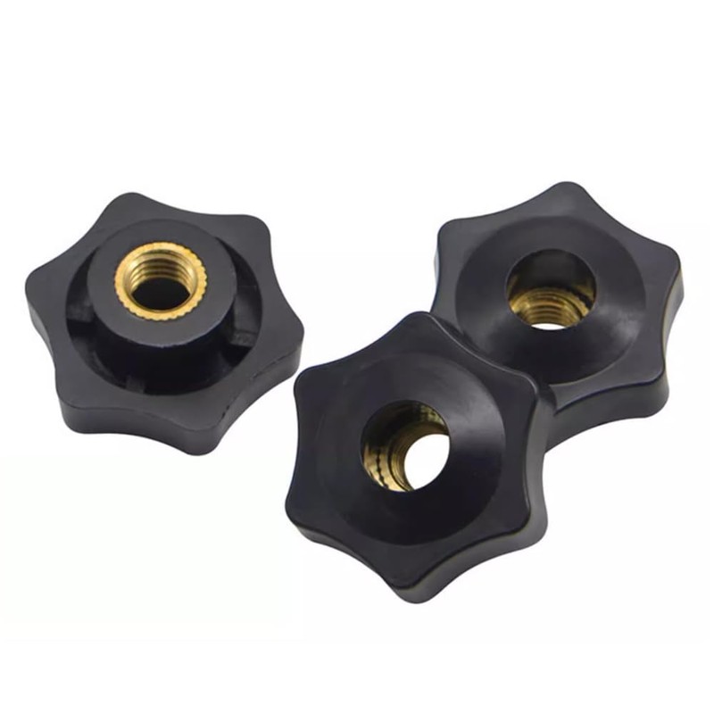 6 Pcs M6 Star Knobs – Plastic Clamping Nuts with