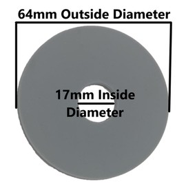 Silicone Seal for Toilet Flapper 67mm OD 17mm ID or 2.5-inch by 0.67-inch