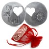 DANFORTH You are Loved Pocket Token, Textured Round Metal Tokens