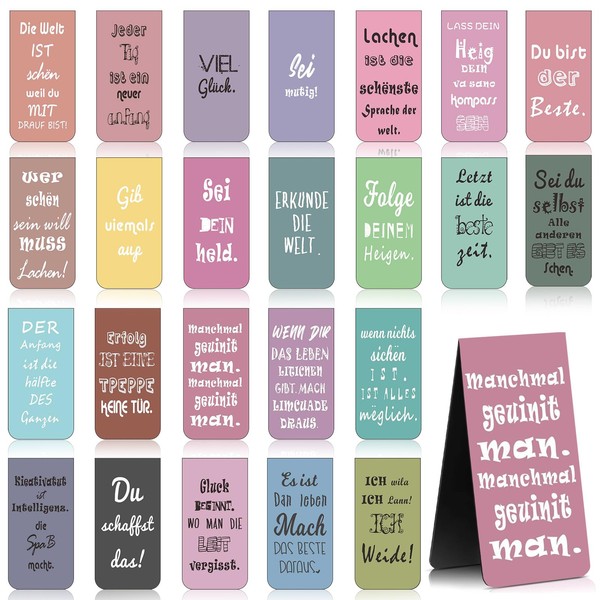 Magnetic Bookmarks, Bookmarks, Magnetic Bookmarks Kit, German Motivation Bookmarks, Magnetic