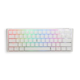 Ducky One 3 White 60% Mechanical Keyboard: Quack Mechanics Dampening, Hot-Swappable Cherry Speed Silver Switches, High-Density PBT Doubleshot Keycaps, RGB, US, White