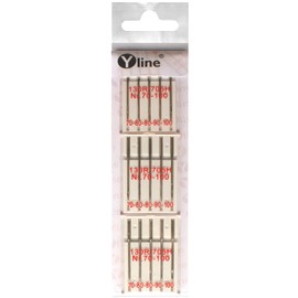 Yline 15 Sewing Machine Needles Universal No. 70-100 Flat Shank 130R/705H for Sewing Machines Needles E90113