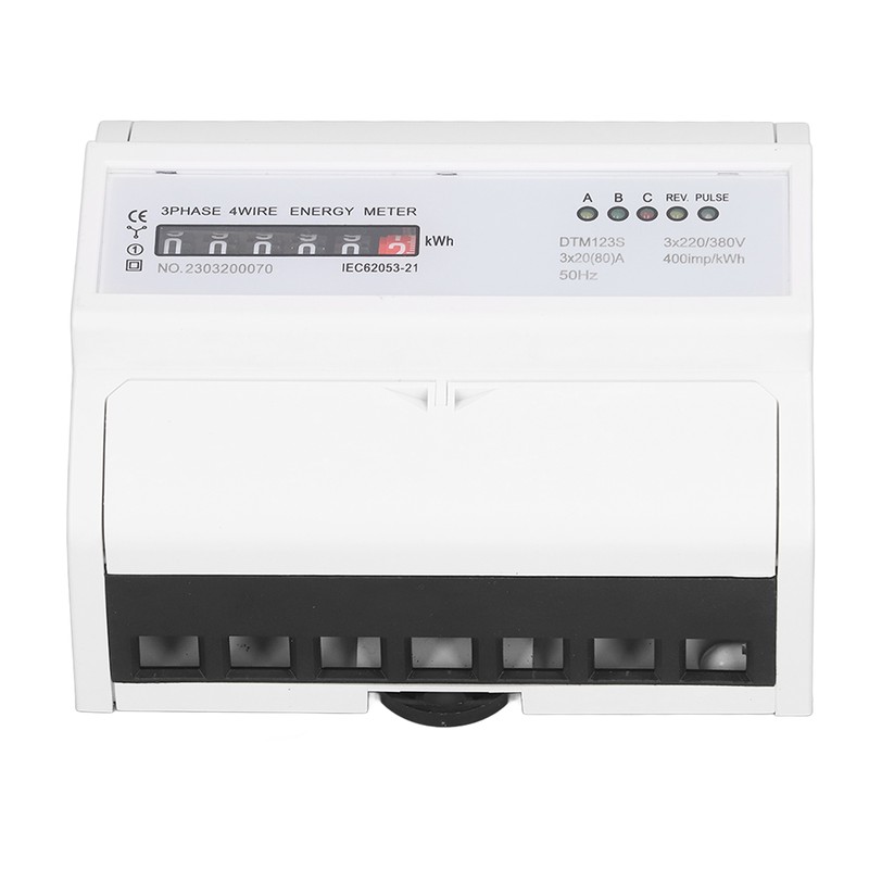 Digital Electric Energy Meter 7P 3 Phase Energy Meter DIN