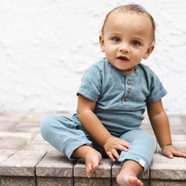 Burt's Bees Baby Boy Infant Jumpsuits - 100% Organic Cotton Breathable Jumpsuit Coverall for Boys Preemie to 24 Months