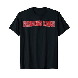 Fairbanks Ranch California Souvenir Trip College Style Red T-Shirt