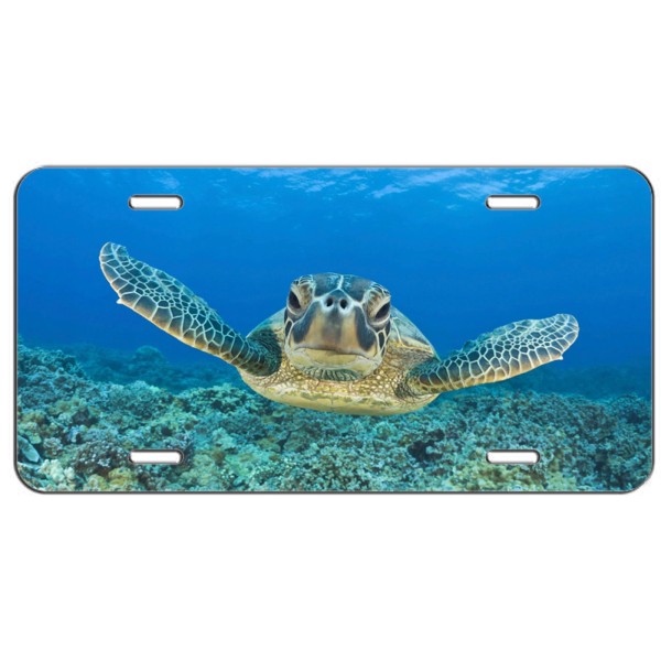 putapiconit CUSTOM LICENSE PLATE SEA TURTLE AUTO TAG