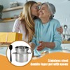 Double Boiler Pot Set with Silicone Spatula, 2000ML/2.1 QT Chocolate