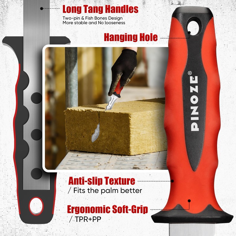 11" Insulation Knife, Stainless Steel Blade Insulation Cutter w/Laser Scale,