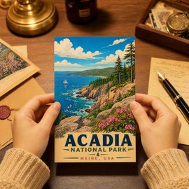 LCLAIDYDY 63 National Parks Postcard Set,Vintage Travel Posters Illustrations Postcards,National Parks Mailing Post Cards for Travelers 4x6