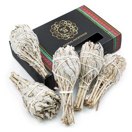 MUT22 5 Torches White Sage Premium California - 100% Natural and Cleansing, Ideal for Spiritual and Energetic Rituals (5 Torches White Sage)