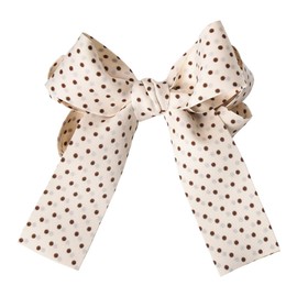 Big Bow Hair Clips with Long Tail Bowknot Hair Clip Barrette for Women Girls Bow Knot Hair Clip with Coffee Color Spots Bows Hair Accessories for Women Girls