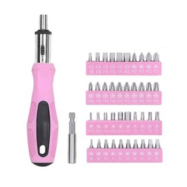 FASTPRO 42-Piece Ratcheting Screwdriver set, Pink