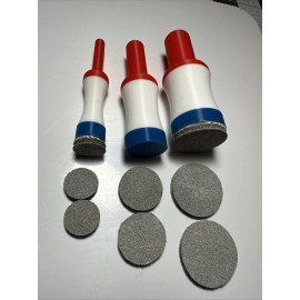 American Dream Custom Paint 6 pc GOLD LEAFING SPINNER SET 1/2 TO 1.75" SIZES, WITH 12 PADS GILDING LEAF TOOL