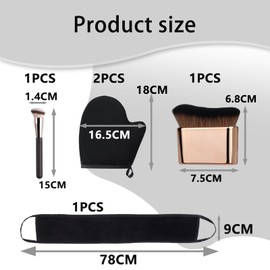 5 PCS Self Tanning Mitts Set, Fake Tan Mitts Self Tan Mitt Glove Back Tanner Applicator Tanning Mitt and Brush Fake Back Applicator for Cream for Home Use