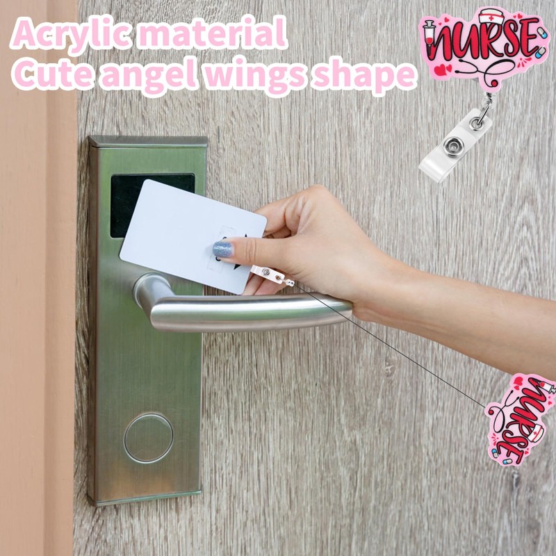 Funny Nurse Badge Reel, Retractable ID Badge Holder Nurse with