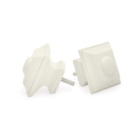 Ivilon Drapery Treatment Window Curtain Rod - Square Design 1 1/8 Rod. 120 to 240 Inch - Ivory/White