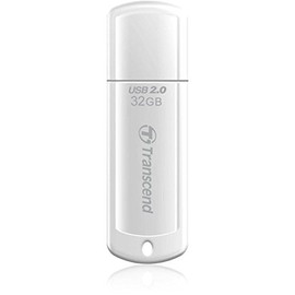 Transcend USBメモリ 32GB USB 2.0 キャップ式 ホワイト (無期限保証) TS32GJF370
