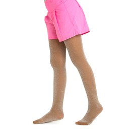 Gi&Gi Girls Opaque Tights 70 Denier Bright Glitter N.2205, beige