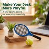 Blue and Green Miniature Tennis Racket Set, 1/12 Scale Accessories,