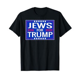 Jews for Trump 2020 Hebrew Trump Rally Sign-Jewish Israel T-Shirt