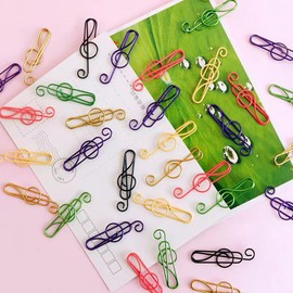 Pack of 50 Paper Clips Music Notes Paper Clips Metal Large Paper Clips for School Office Supplies Book Memo Paper Photo Tidy of File Receipts