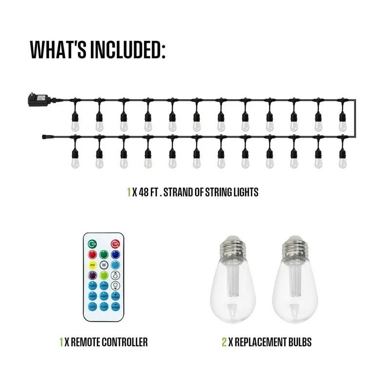 Westinghouse 24 Bulb Color Changing String Light 48 Foot